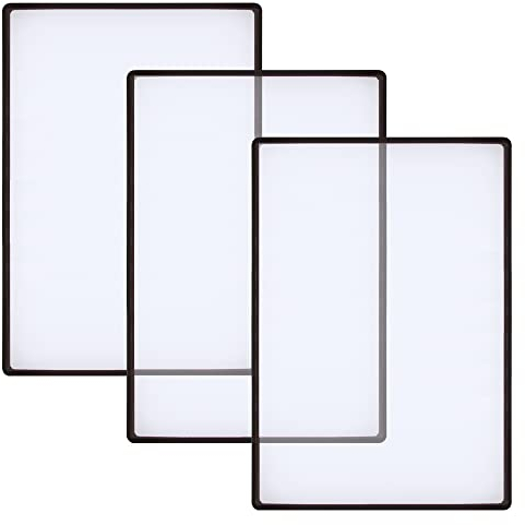 Keboyoe 3 Pezzi lenti di ingrandimento da Lettura Lente Della Pagina 3X Lenti di Ingrandimento Rettangolare da Lettura Fresnel D'Ingrandimento per Gli Anziani Che Leggono,Libri,Gioielli,Mappe