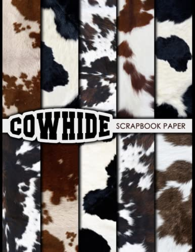 Cowhide Scrapbook Paper: 20 Double Sided Sheets 8.5 x 11 for Scrapbooking, Mixed Media Art, Junk Journals, Crafting projects, Origami, and More | Premium Color