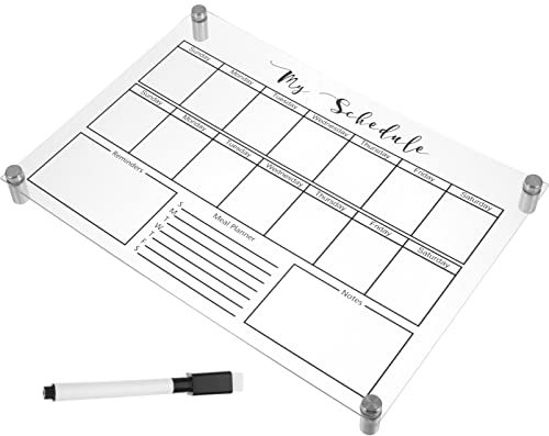 Mini Tableau Effaçable en Verre Acrylique pour Bureau Planificateur Scolaire Tableau Effaçable à Sec
