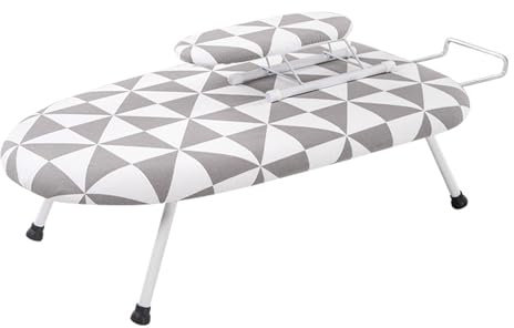 Asse da stiro da tavolo,Stiramaniche Pieghevole,tavolo da stiro piccolo,tavolo compatto in ferro con maniche,Asse da Stiro a Vapore,con piedini antiscivolo