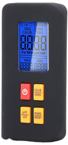 Medidor de Espesor de Pintura, 2 Modos de Medición, Medidor de Espesor de Recubrimiento, Inducción Electromagnética, Pantalla LCD de Alta Precisión 0-1500μm, Multiusos para Metal