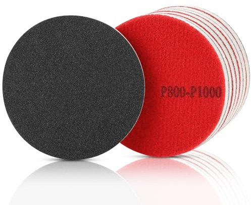 TXXATX Grano 800 Esponja de Lijado 8 Piezas Esponjas de Lija Redonda Bloque de Lija Reutilizables para Modelos Metal Madera Muebles Pared Plástico Paneles de Yeso