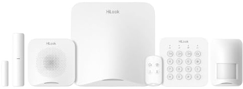 HiLook by HIKVISION - Sistema de alarma inalámbrico de 6 piezas | Sistema de alarma inalámbrico con central, detector de movimiento PIR, contacto de puerta/ventana, sirena interior y mando a distancia