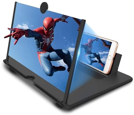 Goevcclei 18 pollici Lente di Ingrandimento,3D HD Schermo Amplificatore per Telefono Cellulare,Telefono Cellulare Ingrandimento con Supporto Pieghevole, per Tutti Smartphone