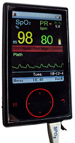 Mobiclinic, Cms60f, Pulsioxímetro Digital, Pantalla tft, Negro
