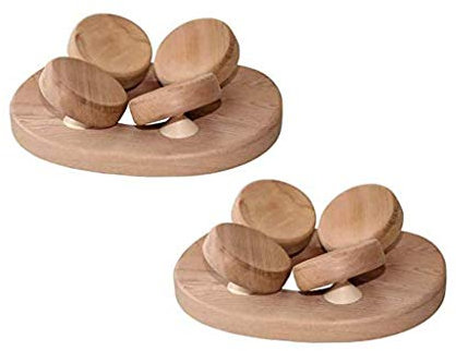 SudoreWell Sauna Kopfstütze mit 4-Punkt Kopfauflage aus Red Cedar Holz - 2 Stück