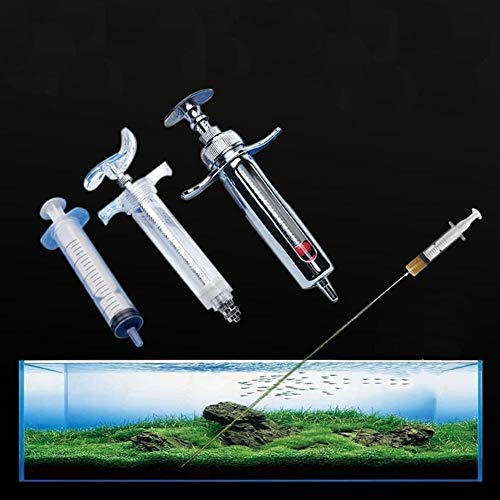HABADOG Aquarium Plants Growth Heathy Fertilizer Liquid Syringe Injector 30cm 50cm for Grass Tank (Color : Navy Blue, Size : S)