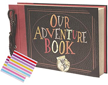 PELLYDA Album Fotografico Fai-da-Te Our Adventure Book Scrapbook,29x19cm Album Fotos Scrapbooking di Famiglia Regalo per Compleanno Anniversary Matrimonio Natale Scrapbooking (80 pagine)