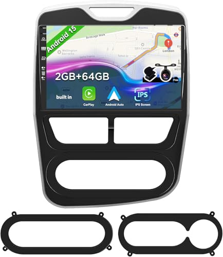 JOYX Android 10 Bilradio kompatibel med Renault CLIO (2013-2016) - [2G+32G] - 2 Din GPS - GRATIS kamera - 10,1 tum 2,5D - Stöd Dab volang 4G WiFi Bluetooth5.0 Carplay Android Auto Mirrorlink