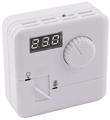 MC Power - Raumtemperatur-Regler Thermostat | TR-530 | 5-30°C, 110-230V, LED-Display, 7A, Thermostat für Heizungen Motor-Stellantriebe