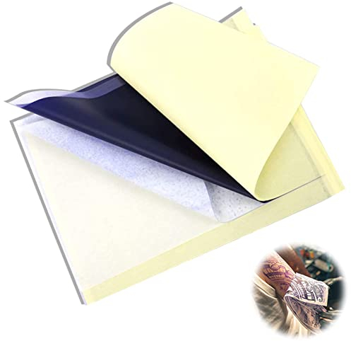 25 Blatt Tattoo Transferpapier, Tattoo Zubehör, Tattoo Stencil Papier Transferpapier, schwarzes Graphitpapier, Stencil Papier Tattoo, zum Übertragen Ihrer Designs auf die Haut