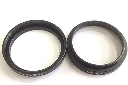 Connect 34–36 mm Größe Digitalkamera-Objektiv, Step-Up-Ringe, Schraubenadapter, D-SLR-Videoanschluss, 34 mm auf 36 mm, Filterkreisdurchmesser, Halter, 34–36 Fokus, Fotografie-Teile, Zubehör, 2 Stück