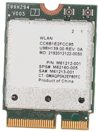 QCNFA765 Drahtlose Netzwerkkarte, 2400 Mbit/s Dualband M.2 WiFi6 Netzwerkkartenadapter,5.2, für10 11