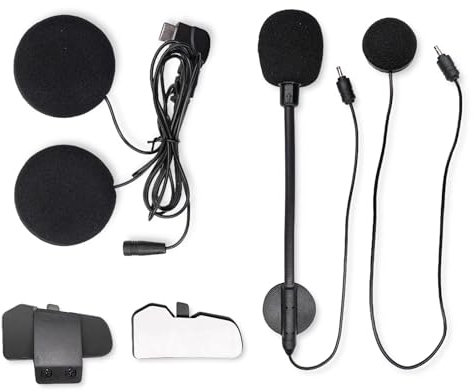 BETOWEY TK-X2 Microphone, Haut-Parleur et Pinces pour Unité Principale d'Intercom de Casque de Moto