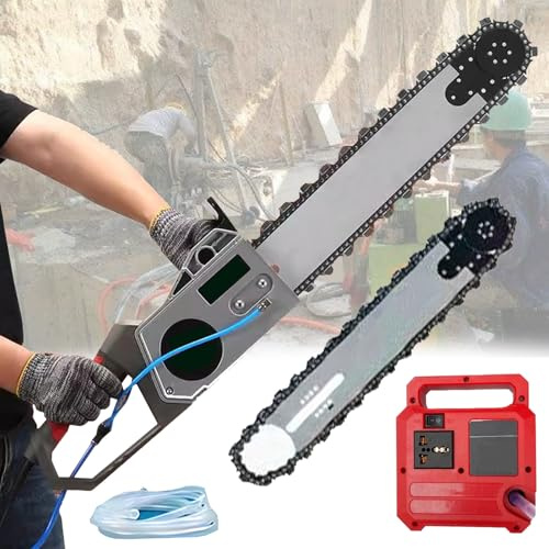 Elektrisk motorsåg med vattenpump och 2 kedjor/2 svärd, elektrisk väggsågmaskin för granit/betong/marmor, industriell betongskärutrustning,48cm