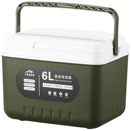 Raffreddatore di ghiaccio compatto da 5,4 QT, leggero da campeggio, scatola per il ghiaccio personale, di raffreddamento portatile per esterni, 5,4 QT, refrigeratore compatto per