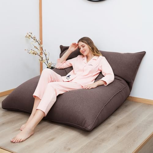 Fodera per poltrona sacco – Fodera per divano di lusso, per soggiorno, camera da letto, giardino, imbottitura non inclusa