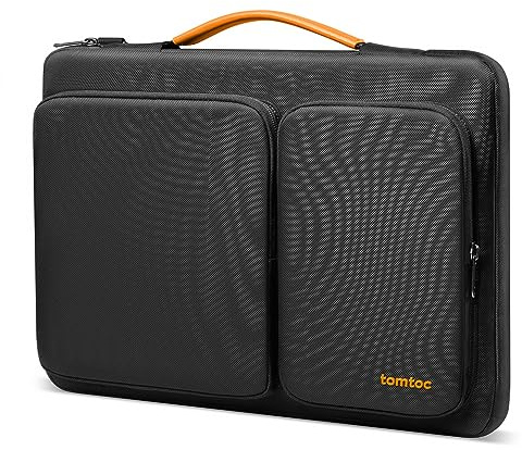 tomtoc Laptop Sleeve for 15-inch New MacBook Air M5/A3448(2026), M4/A3241, M3, M2, 15'' Surface Laptop, Dell XPS 15 Plus, 15 MacBook Pro, Water-repellent Shockproof Case Bag with Handle and Pockets