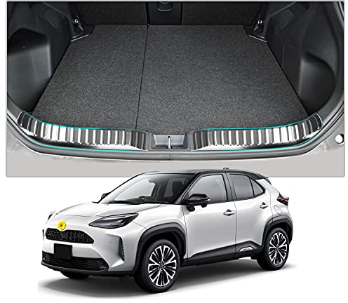 CDEFG Compatible avec Toyota Yaris Cross 2021-2024 2025 Protection de Seuil de Chargement de Coffre en Acier Inoxydable Brillant Protéger Voiture des Rayures Accessoires