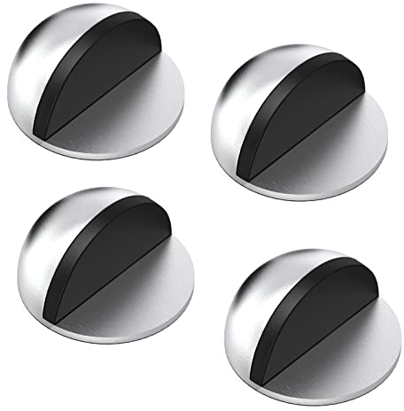 Sosayet Dörrstopp golv självhäftande, 4 stycken rostfritt stål limmade golvdörrstopp, dörrbuffert, golv, väggbuffert för alla hårda golv för att skydda väggar och möbler