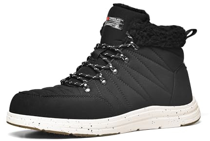 Bruno Marc Men's Winter Boots Outdoor Cold-Weather Warm Lightweight Walking Boots,BLACK,Size 10,SBSB2311M
