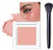 Blushers for Cheeks, Nude Peach Powder Blushes Korean Makeup Blush with Brush, Natural Glow Blendable Long-Lasting Blush Matte Blush Face Powder Blush Smooth, for Women & Girls