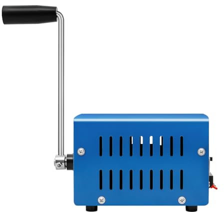 Generador de corriente manual USB, portátil, portátil, fuente de alimentación manual, cargador de emergencia, manivela, generador de carga para camping, exterior y jardín