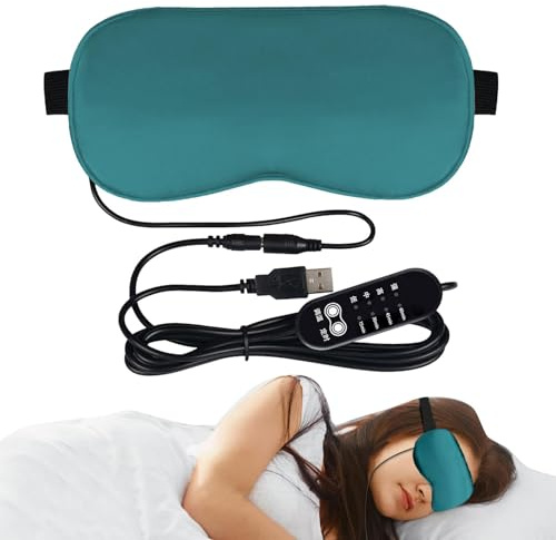 Almohadillas térmicas eléctricas para los ojos – Compresa térmica para los ojos con temperatura ajustable | Almohadilla térmica eléctrica para los ojos para aliviar la sequedad ocular, compresa