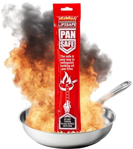PanSafe Fire Extinguishing Sachet by LifeSafe Technologies | Non-Toxic, Non-Hazardous & Eco-Friendly Fire Safety Device Made Specifically to Extinguish Cooking Oil and Grease Pan Fires in the Kitchen