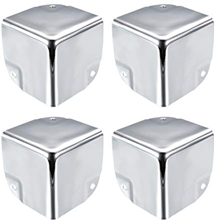 sourcing map Eckenschutz Kantenschutz Abdeckung Metall Box Silber Ton 50 x 50 x 50mm-4St