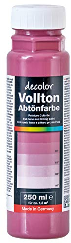 Decotric Decolor Bunte Wandfarbe Violett - 250 ml I Dispersionsfarbe für dekorative Anstriche und wasserbasierten Materialien I Hohe Farbkraft & Ergiebigkeit