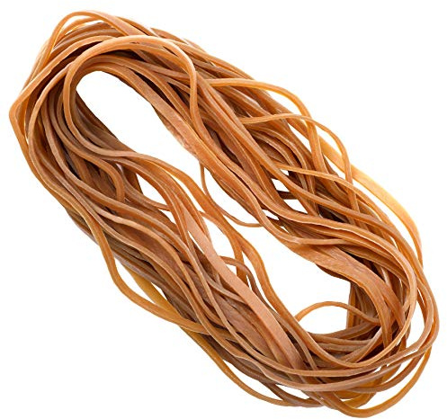 JANYUN 100PCS Large Rubber Bands Heavy Duty Elastic Bands for Office Supplier Trash Cans Folders(8 Inches / 20cm)
