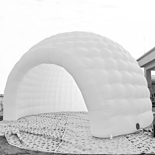 Vinfgoes Inflatable dome tent Inflatable Commercial Wedding Event Nightclub Dome Marquee Tent party tents Inflatable Igloo House Tent With Led lights for Party Wedding Show Outdoor Events
