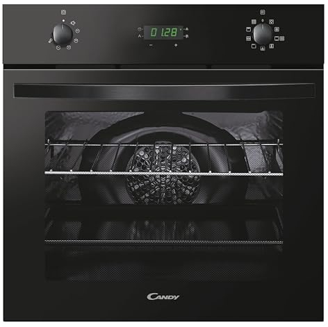 Candy FIDC B676 Built In Electric Multifunctional Single Oven, Fan Oven, 65 Litre capacity, 9 functions, enamel interior, Aquactiva steam cleaning, 60cm