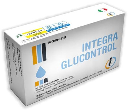 Integra Glucontrol Integratore Naturale per Glicemia Equilibrata – Con Cromo Picolinato, Cannella e Ginseng – Supporto al Metabolismo degli Zuccheri, 60 Compresse, made in italy