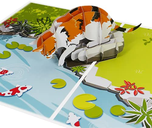 Sweetpopup® 3D Geburtstagskarte Katze | Pop Up Karte Glückwunsch Mann & Frau | Geschenkkarte Gutschein zum Geburtstag Muttertag Vatertag | Premium Metallic-Papier | Klappkarte Katze, 181