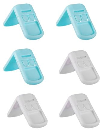 LOZTBUE 6 pezzi di bambino bloccanti per armadio e cassetti, chiusura del cassetto senza perforazione, blocco di sicurezza con colla per armadi e frigorifero