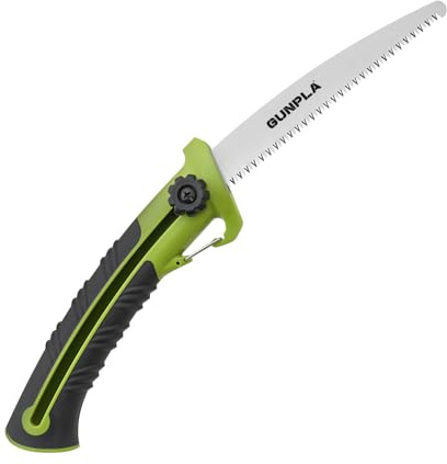 Gunpla Retractable Pruning Saw, Extendable Tree Saw with Secure Lock Knob & Non-Slip Handle, Compact Garden Saw for Branches, Camping and Wood Cutting