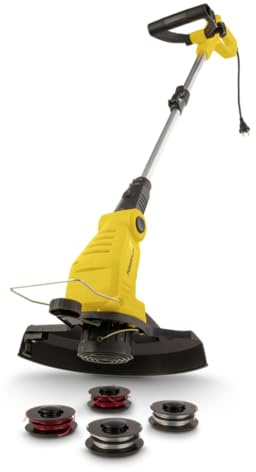 Varo Powerplus POWXG30036 elektrisk kantskärare 650 W och 320 mm diameter, 2-i-1 trädgårdsredskap som kantskärare och kantskärare för din trädgård, gul
