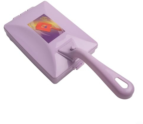 Cepillo de rodillo de mano, barredora de mesa, limpiador de alfombras, cepillo colector de polvo de migas, con contenedor de almacenamiento, para sofá cama limpieza del hogar (púrpura)