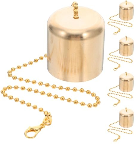 Cabilock 5 apagavelas de latón: Tapón apagavelas Retro para extinguir la Llama de Las Velas - Tapa Multiusos para decoración del hogar, 3 cm (1,2 Pulgadas)
