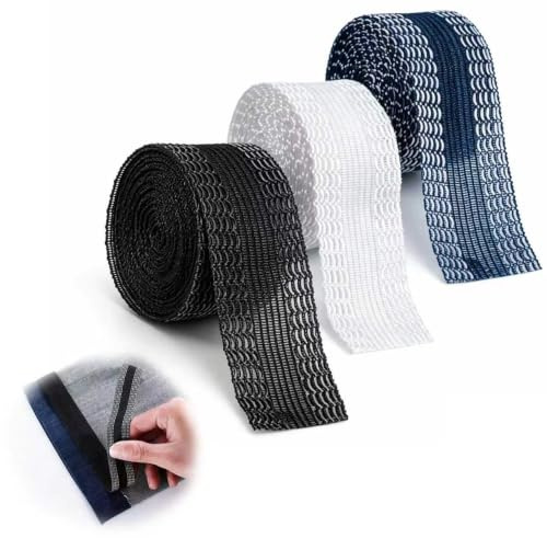 3Rolls Hemming Tape for Trousers No Sew Iron on Hem Tape for Trousers