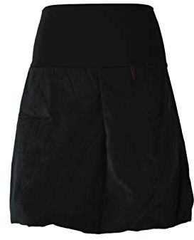 dunkle design Damen Ballonrock Cord 155 (S 36/38, Schwarz)