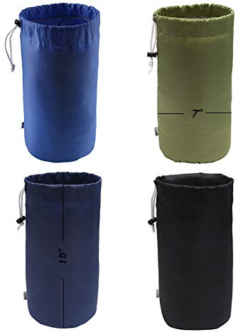 Augbunny Durable Drawstring Water Resistant Dust Flap Stuff Sack Bag 4-Pack