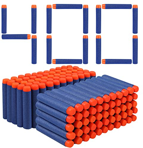 VCOSTORE Colpi Nerf - 400 Pezzi Proiettili Nerf Proiettili Frecce Dardo Proiettili Ricarica Frecce in Schiuma per la Serie N-Strike Elite Blasters
