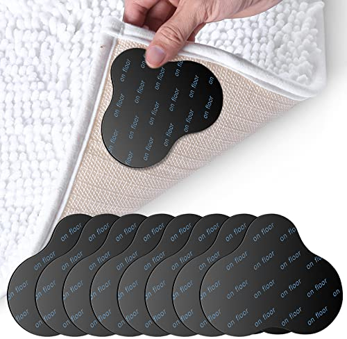 12 Stück Antirutschmatte für Teppich, Teppichstopper, Teppich Antirutschunterlage, Anti Rutsch Teppichunterlage, Teppichgreifer Aufkleber Doppelseitige Wiederverwendbar