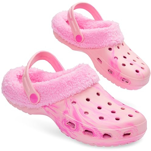 CityComfort Clogs Women Teens Winter Classic Fleece Lined House Shoes - Warm Garden Shoes Slip On with Strap