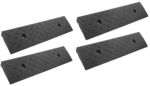 NIYANGLE Rampes antidérapantes pour voiture, 2 pièces, tapis d'étapes, remorque, rampe carrossable, pour seuil de porte, extérieur en plastique, résistant et facile à installer