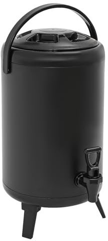 KEESUNG Isolerad dryckesdispenser, isolerad hink, isoleringsbehållare för varm- och kall dryckesdispenser, dryckesdispenser, kapacitet, varm mjölk, termiska atmosfär för hushållsevenemang (10 l, svart