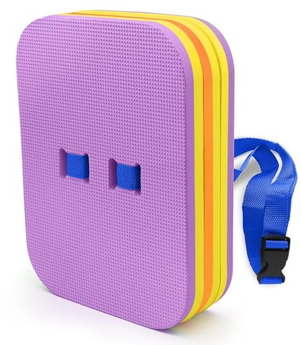 Swimming Kickboard Float for Adults & Teens - Large Size, High Buoyancy Swim Board with Hand Grips - EVA Foam Training Aid for Swimming Lessons - Purple